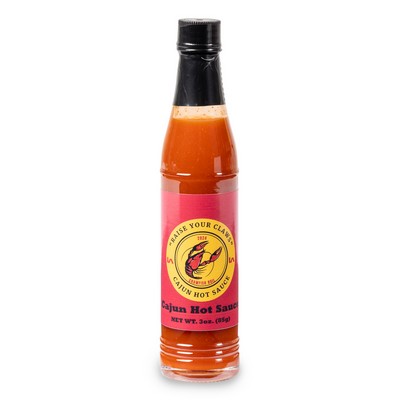 3 Oz. Cajun Hot Sauce in Glass Bottle